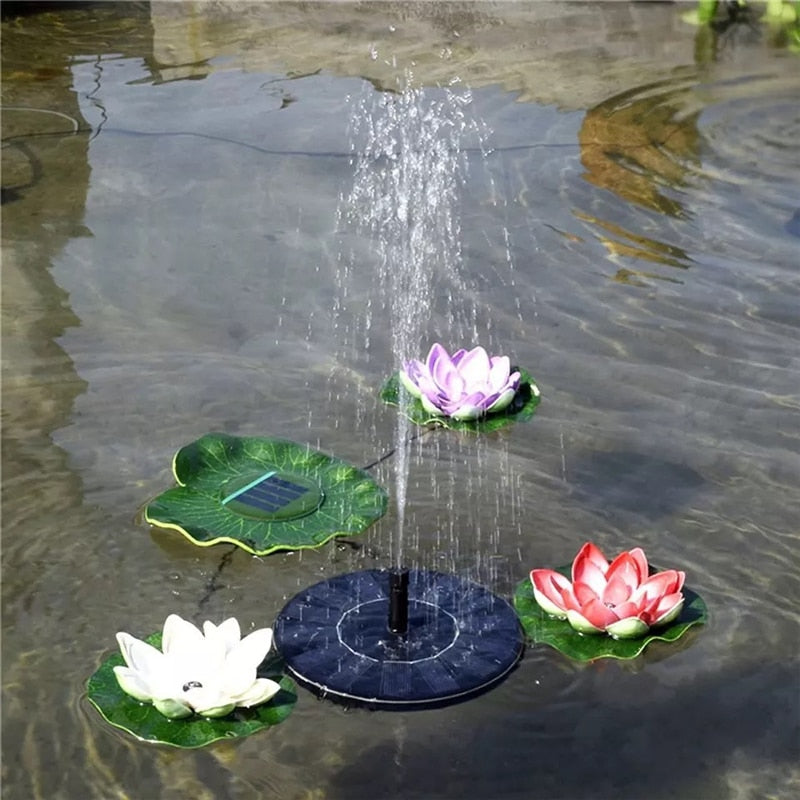 Floating Solar Panel Water Fountain For Garden