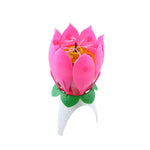 Birthday Musical Candle Lotus Flower